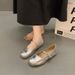 Silver French Gentle Temperament Flat Bottom Light Mouth Single Shoes Women's Retro Soft Sole Mary Jane Shoes_vogvips.com