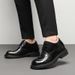 Euro Step New Style Top Layer Sheepskin Brogue For Men, Large Toe Business Formal Shoes, Men's Casual With 8cm Hidden Wedge,_vogvips.com