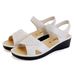 2026 New Wedge Heel Thick-Soled Non-Slip Soft-Soled For Women, Velcro Beach Shoes, Summer Casual Outdoor Sandals_vogvips.com