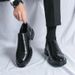 Summer New Men's Slip-On Loafers Casual Business Leather For Hairstylists Brogue Trendy Shoes_vogvips.com