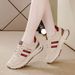 Cross-border Plus-size Women's Leather Sneakers, Versatile For Spring And Autumn 2026, Running Flat-soled Non-slip_vogvips.com