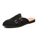 Casual Small Leather Shoes Summer Breathable Bun Head British Half Sandals Korean Version Of A Large Size Slip-on Lazy Casual Shoes Men_vogvips.com