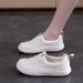 Women's White 2026 Spring And Autumn New Flat Shoes Comfortable Non-Slip Versatile Sports Casual Sneakers For Women_vogvips.com