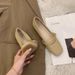 Shallow Mouth Flat-soled Single Shoes Women's Quarter Square Head Low Heel Evening Breeze Gentle Lady Mary Jane Shoes_vogvips.com