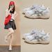 Inner Heightening Shoes Dad Shoes Female Student Sports Running Casual Mesh Breathable_vogvips.com