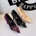 8358-H113 European American Style Floral Beaded Shiny Pointed High-heeled Shoes, Suitable For Xiuhe Dress And Main_vogvips.com