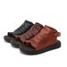Handmade Summer New Leather Hollowed Out Short Boots With Clipped Toes, Cool Casual Boots, Roman Flat Heel Women's_vogvips.com