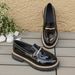 Women's British Style Platform Loafers Leather Shoes Size 43 Spring New Style_vogvips.com