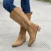 Embroidered Western Cowboy Boots For Women Autumn Pointed Toe Thick Heel High Knee Boots Woman Loose PU Leather Long Botas Mujer_vogvips.com