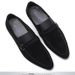 Pointed Toe Men's Suede Shoes British Business Casual Slip-On Large Size_vogvips.com
