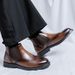 Chelsea Boots Men's Smoke Boots Business Style Martin Boots Platform Height Boots Brock Engraved Leather Shoes_vogvips.com