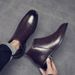 Men's Leather Pointed Single Chelsea Boots Men's High Top Leather Shoes Men's Boots Low Top_vogvips.com