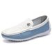 The new men's shoes trend casual white bean shoes all match foot soft leather soft sole loafers men's shoes_vogvips.com