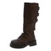 Genuine Leather Slouch Thick-Soled Women Over-the-Knee High Heel Long Western High-Top Riding Boots_vogvips.com