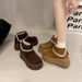 Matte Leather Martin Boots With Sponge Sole, Height Increasing Short Boots_vogvips.com