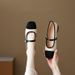 Women's Flat 2026 New -inspired Ballet Gentle Evening Style, Shallow Soft Leather French Mary Jane Shoes_vogvips.com