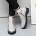 European Warm Series Martin For Men Winter Fleece-Lined Warm Cotton Genuine Zipper Casual Leather Shoes Lace-Free Short Boots Trendy_vogvips.com