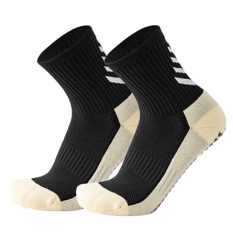 Men's Anti-Slip Football Socks With Terry Cushion – Moisture-Wicking & Breathable For Training & Matches Heat Bonded Soccer Socks_vogvips.com