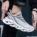 New Breathable Summer Net Face Men's Running Shoes Soft Sole Black Casual Sneakers With Increased Heel For Athletic Activity_vogvips.com