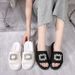 New Style Flat Bottom Fashionable Sandals For Women Diamond Buckle Lightweight Shoes Style Stepping Shit Shoes Shipping_vogvips.com
