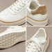 Men's Retro German Trainer Low-Top Sneakers Clean Fit Casual Leather White Shoes With Suede Heel Detail_vogvips.com