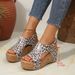 2025 New Plus Size Shoes With Sloping Heel, Thick Sole, Fish Mouth, Women's Sandals, Hollowed Out Casual Velcro, Roman_vogvips.com