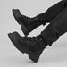 Black Genuine Leather Thick Soled Men's Boots New Trendy Designer Style Daily Outdoor Leisure Motorcycle Hiking Quality_vogvips.com