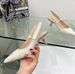 2025 Spring Summer New D Brand Lace Embroidered Letter Bow High Heels Pointed Open Back Closed Toe Sandals For Women_vogvips.com