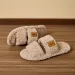 Womens Fashion Fuzzy Slippers Classic Two Strap Design Soft Padded Insole For Daily Wear And Casual Lounging_vogvips.com
