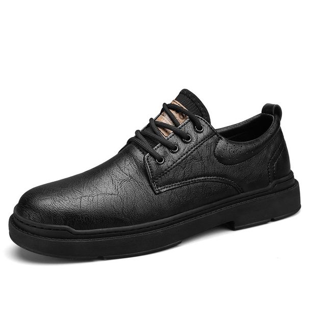 Men Special Work Shoes 2025 Autumn Men's Low-Top Work High-Quality Trendy Youth Large Size Small Leather Casual Martin Shoes_vogvips.com