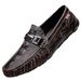 Live Streaming Size 45 46 47 Crocodile Patterned Bean True Cow Soft Soles Men With One Step Of Lefu Shoes For Business_vogvips.com