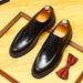 Thick Sole Height Icreasig Glossy Patet Poited Toe Me's Geuie Soft Leather Busiess British Style Sigle Shoes_vogvips.com
