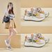 Dad Shoes Female Student Running Sports Leisure Mesh Breathable Heightening Shoes_vogvips.com