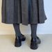 Women's Vintage Thick Heel Leather Camellia Loafers – Waterproof & Comfortable Oxfords For Commute & Dress_vogvips.com
