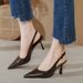 French Style Toe Sandals For Women 2025 New Summer Plus Size Women's Pointed Heels Thin Open Back High Heel Single Shoes_vogvips.com