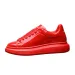 Unisex Patent Leather Glossy Platform Sneakers Lace Up Round Toe Couple Casual Walking Fashion Shoes_vogvips.com