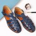 2025 New Fashionable Casual Sandals Breathable Fish Mouth Roman British Belt Buckle Large Men's Shoes_vogvips.com