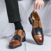 New Ummer Patchwork Formal Men' Fahionable Contrating Color Buine Leather Hoe, Extra Large Ize 48 Wedding_vogvips.com