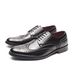 Voyage Large Size 45-47 Brogue Carved British Style Derby Business Formal Leather Shoes Men's Cross-Border_vogvips.com