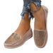 WalkPime Plus Size Hot Selling Foeign Tade Women S Shoes Fashion Rhinestone Decoated Ladies Flat Loafes_vogvips.com