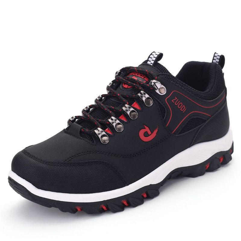Men's Shoes Autumn Color Matching Front Lace Up Universal Men's Yellow Low Top Round Toe Casual Flat Heeled Men's Shoes Hiking Shoes_vogvips.com