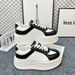 Zhao Lusi Same Style An Short-Height White For Women Genuine Leather Height-Increasing Thick-Soled Platform Versatile_vogvips.com