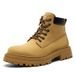 European Warm Series 2025 Autumn Winter Trendy Men's Casual British Yellow With Fleece Lining Warm Korean Style Work Boots_vogvips.com