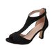 New Chunky Large Size Fish Mouth Hollow One Line Sandals With High Heels_vogvips.com