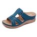 New 2025 Women's Car Line Mom Shoes Large Sandals Slope Heel Slippers_vogvips.com
