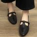 2026 Spring/Summer New French Style Leather Round-Toe Chunky Heel Mary Jane For Women, Casual Soft Sole Slimming_vogvips.com