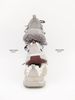 Ran Yan 2024 Spring New Arrival Thick Bottom Height-Increasing Leather Faded-Effect Clunky Sneakers Easiest Match_vogvips.com
