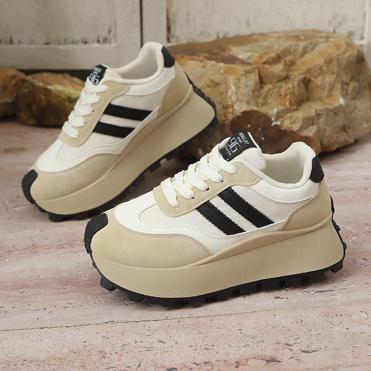 Women's Platform Fashion Forrest Gump 2025 New Sneakers For Women Casual Tennis Shoes Thick Sole Vulcanized Footwear_vogvips.com