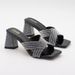 Women's Summer Sandals - Fashionable High Heel Open Toe Slippers With Rhinestones, Comfortable Wide Fit, Square Toe, Black/Gold/Pink_vogvips.com
