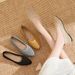Shoes For Women In Summer, Solid Color Pointed Flat Bottomed Casual And Breathable Women's Hollowed Out Cloth Shoes,_vogvips.com